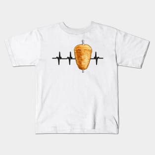 Kebab Heartbeat Pulse Turkish Food Kids T-Shirt